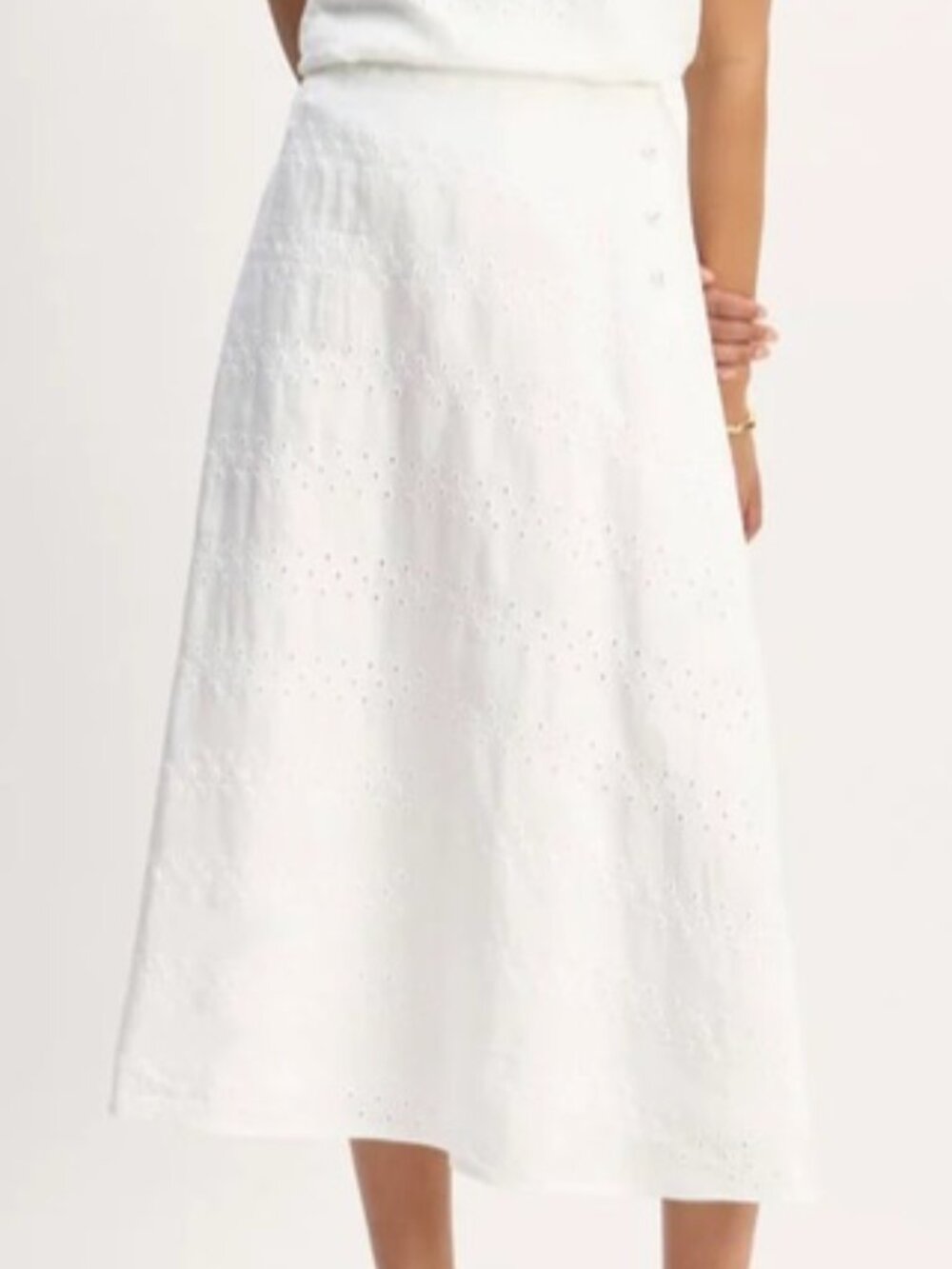 Everlane European linen lined skirt 0